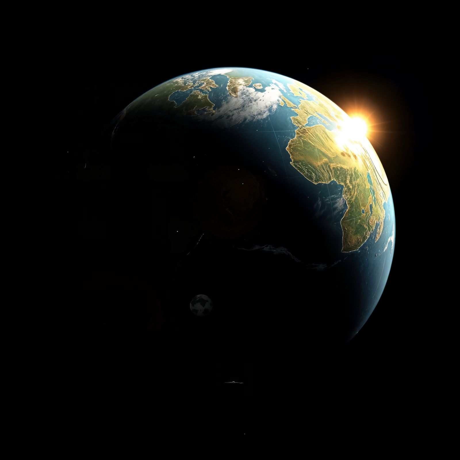 Realistic Planet Shaped Like the Number 8 in Space