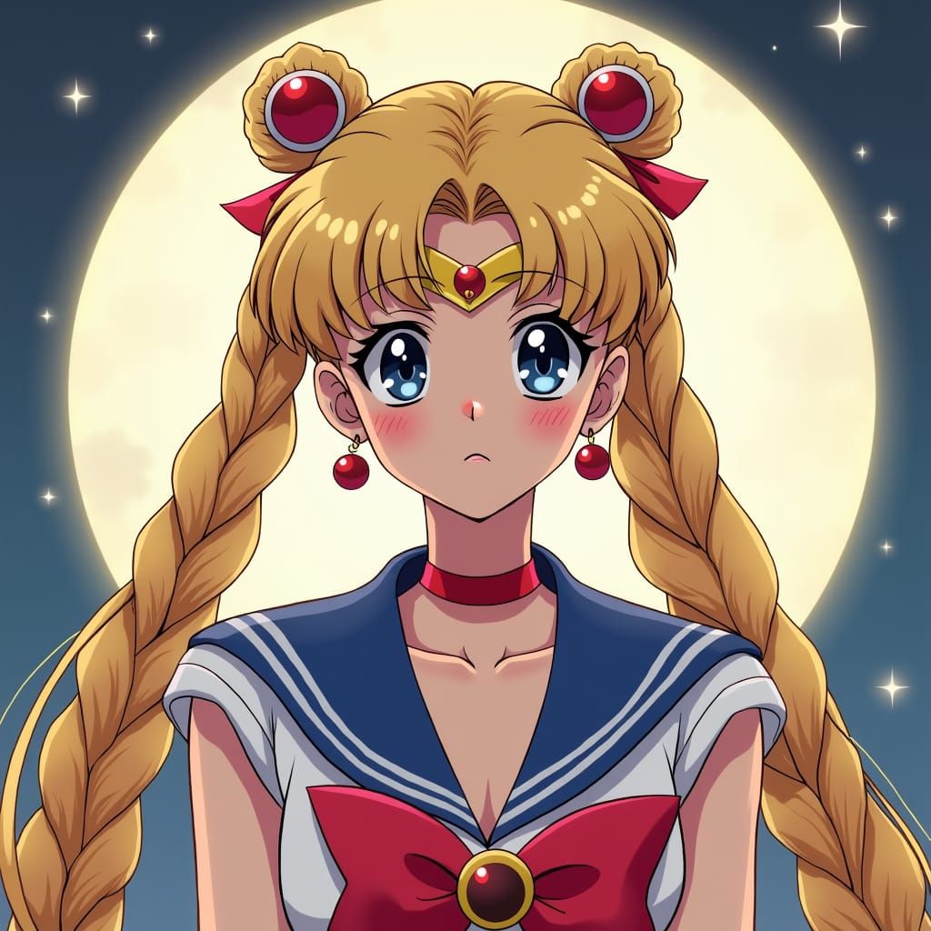 Sailor Moon Portrait in Shoujo Manga Style