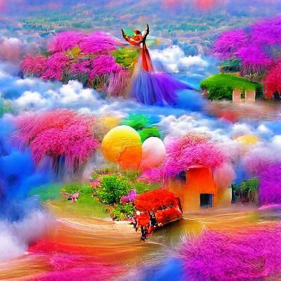 Colorful Dreamscape: A World of Joy