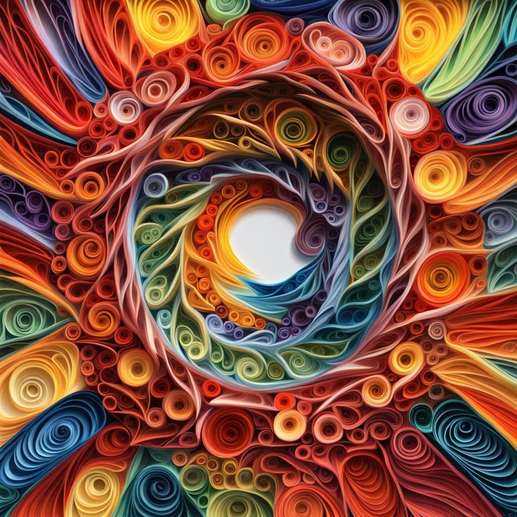 Paper Quilled Dragon on the London Eye