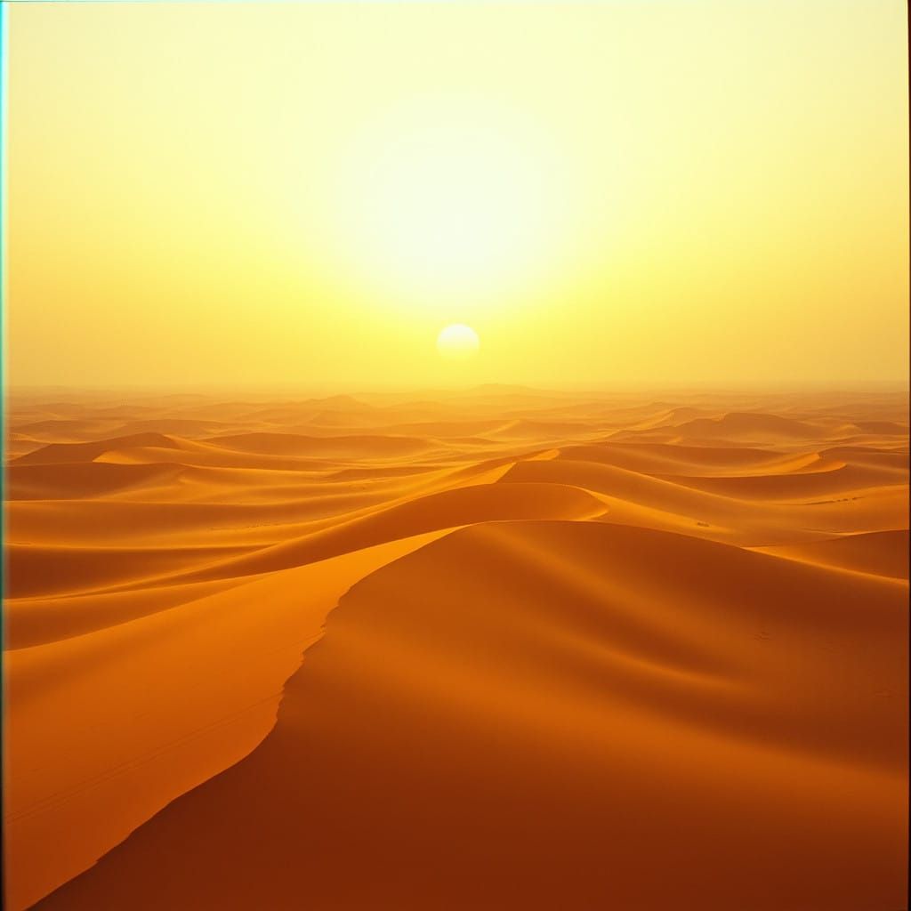 Dramatic Sahara Desert Sunset in Cinematic Style