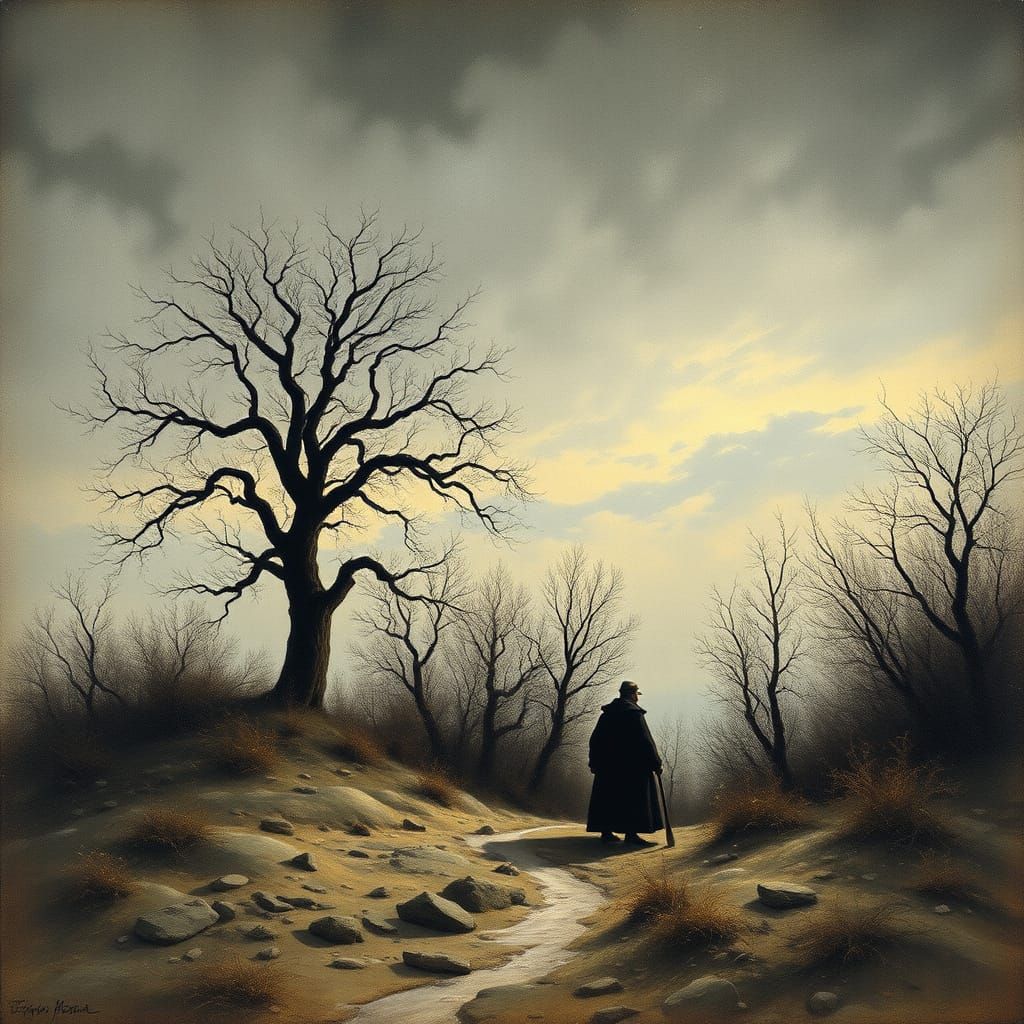 Dark Impressionist Scene of Loss and Displacement