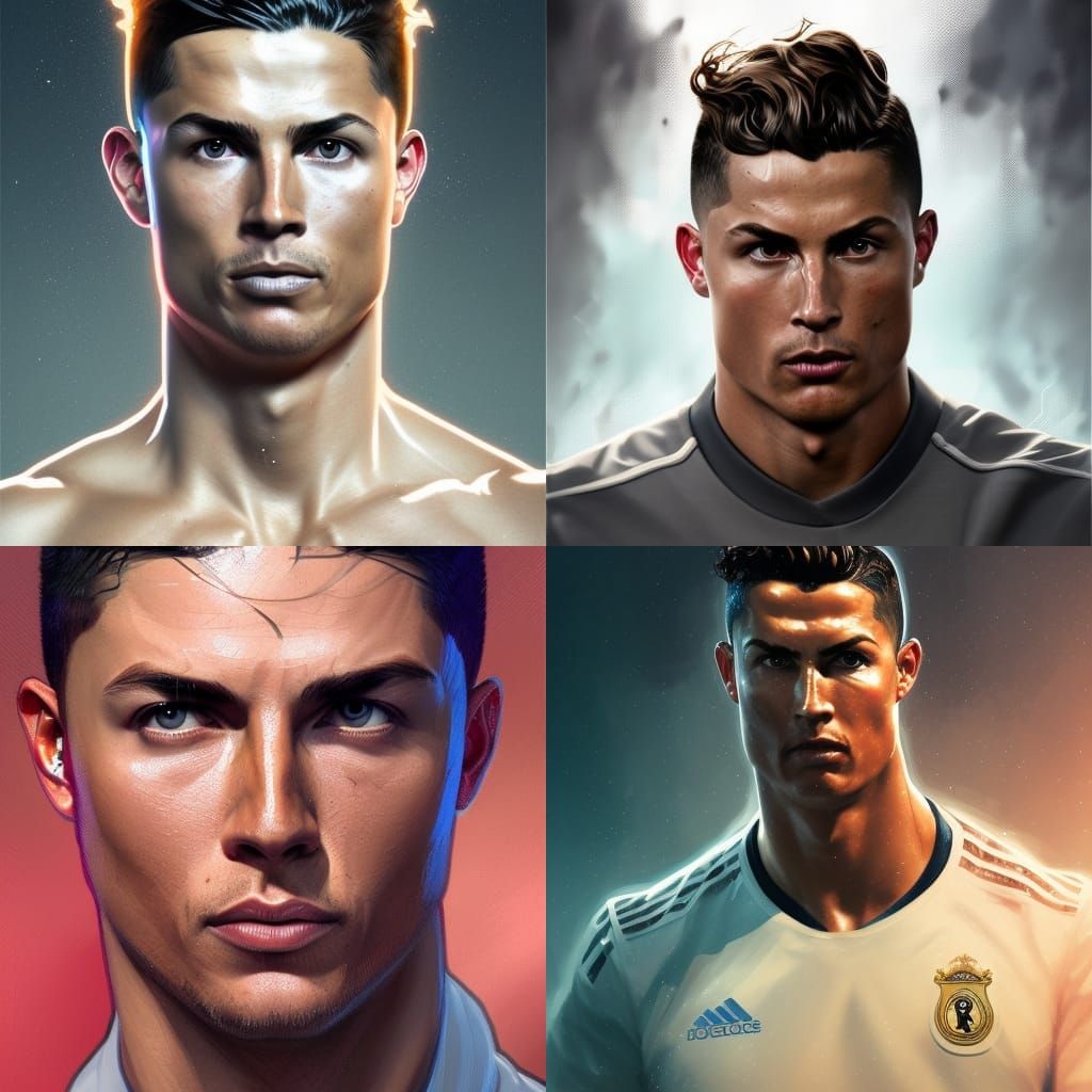 Ronaldo Portrait in Art Nouveau Style