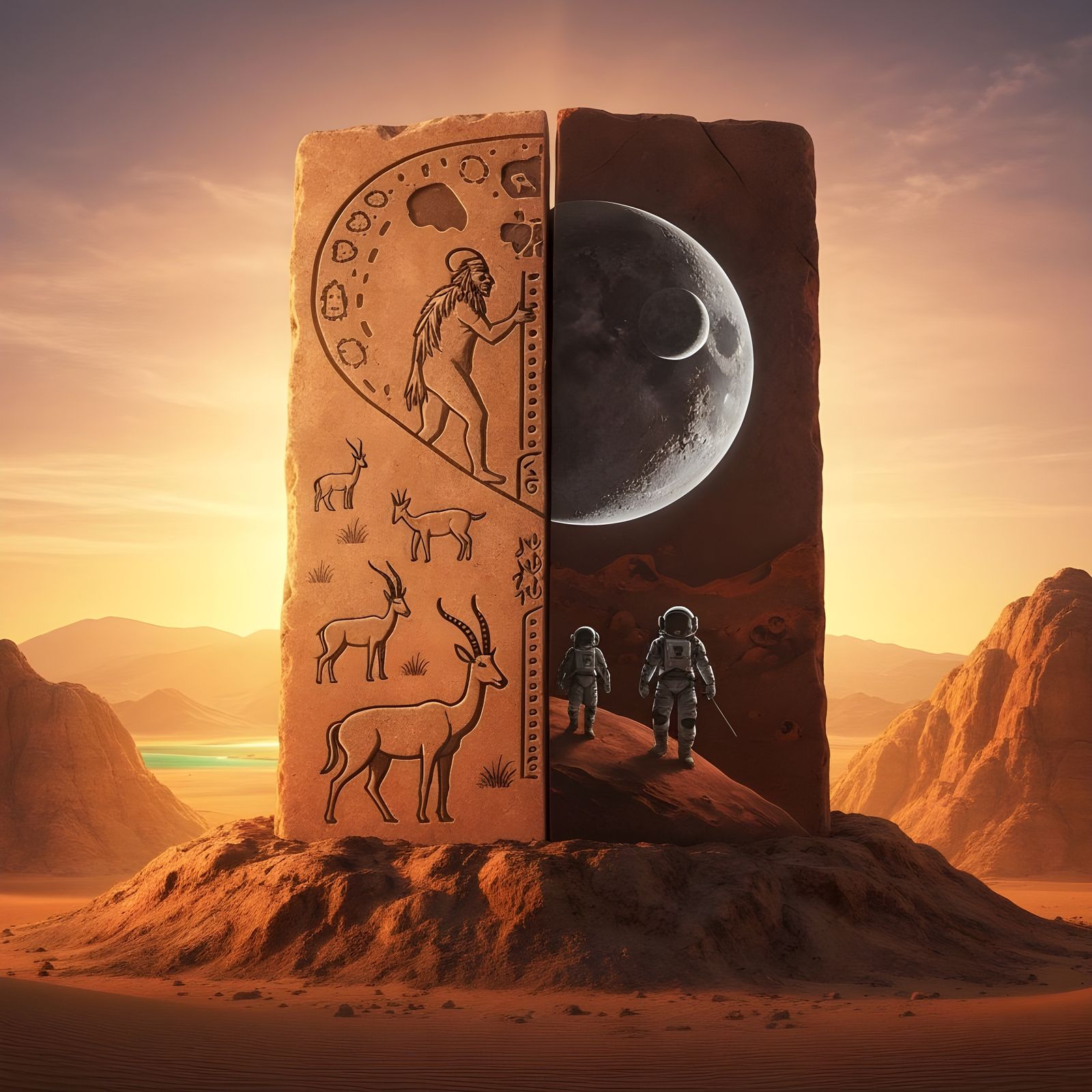 Biblical Clay Tablet: Stone Age Meets Future on Mars