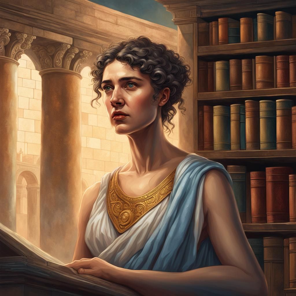Hypatia in Alexandria: A Hyperrealistic Portrait