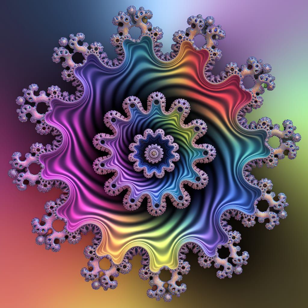 Fractal Iridescence in Biological Slime