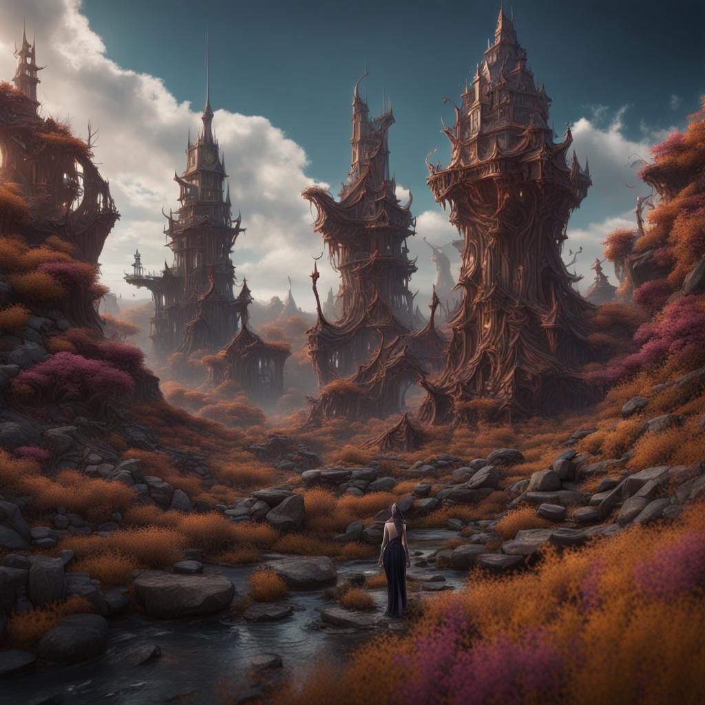 Sentient Clothes in Detailed Matte Painting