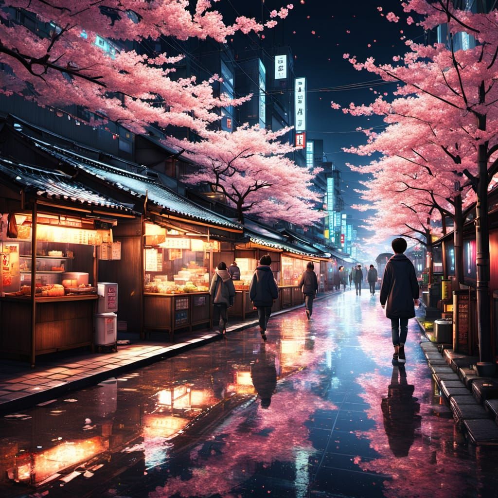 Person in Japan Amidst Cherry Blossoms