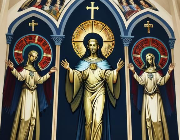Abstract Holy Trinity AI Art