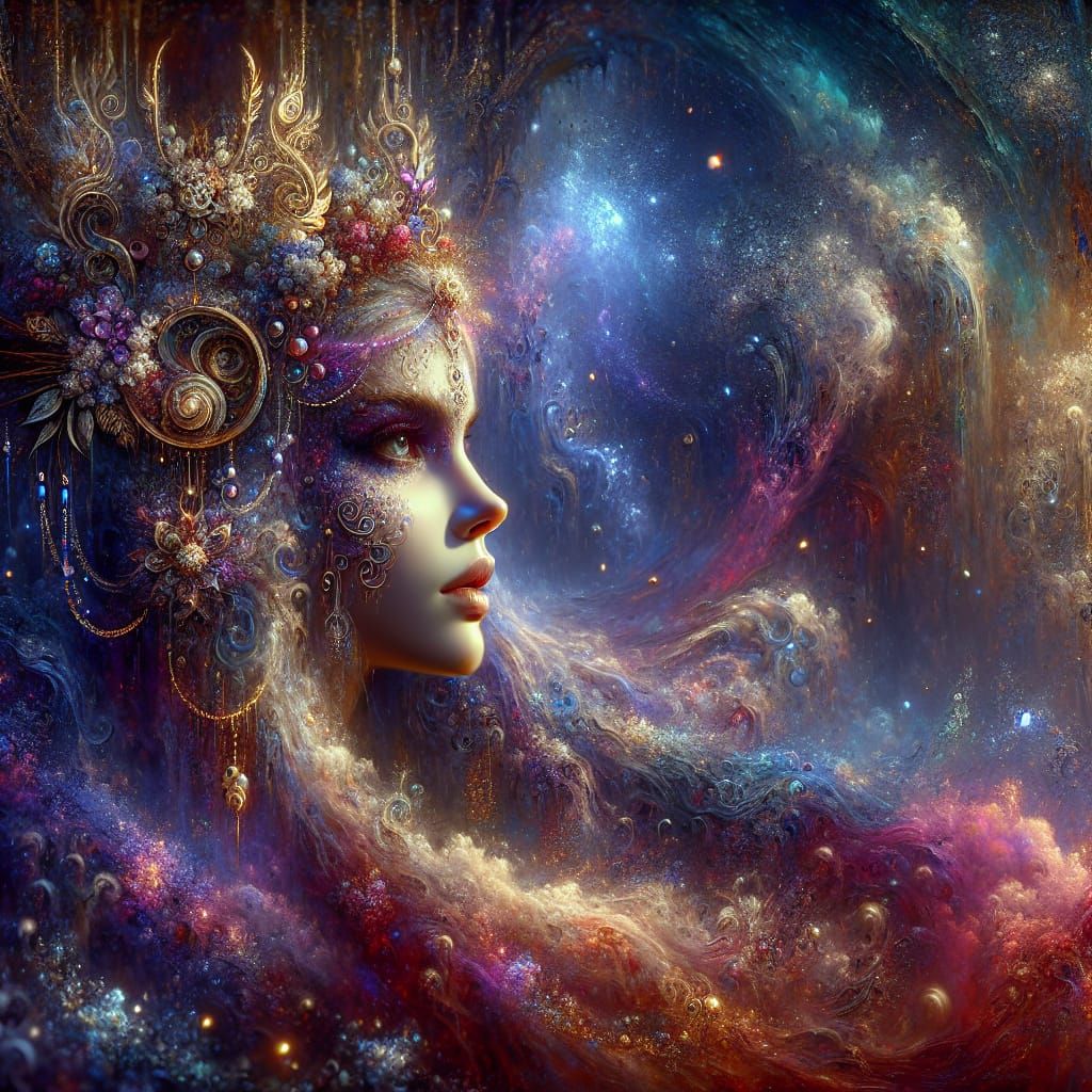 Lithuanian Goddess of Fate: Dalia in Matte Painting