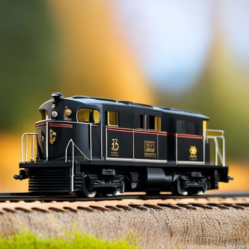 1934 Lionel Train: Black Diesel Engine, Sharp Focus