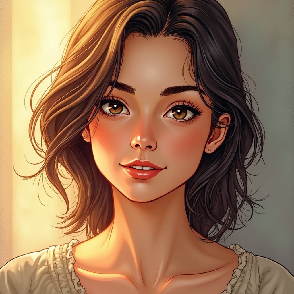 Warmth and Comfort in a Radiant Portrait