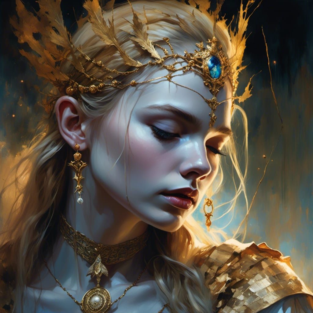 Fantasy Portrait of Forest Princess in HDR