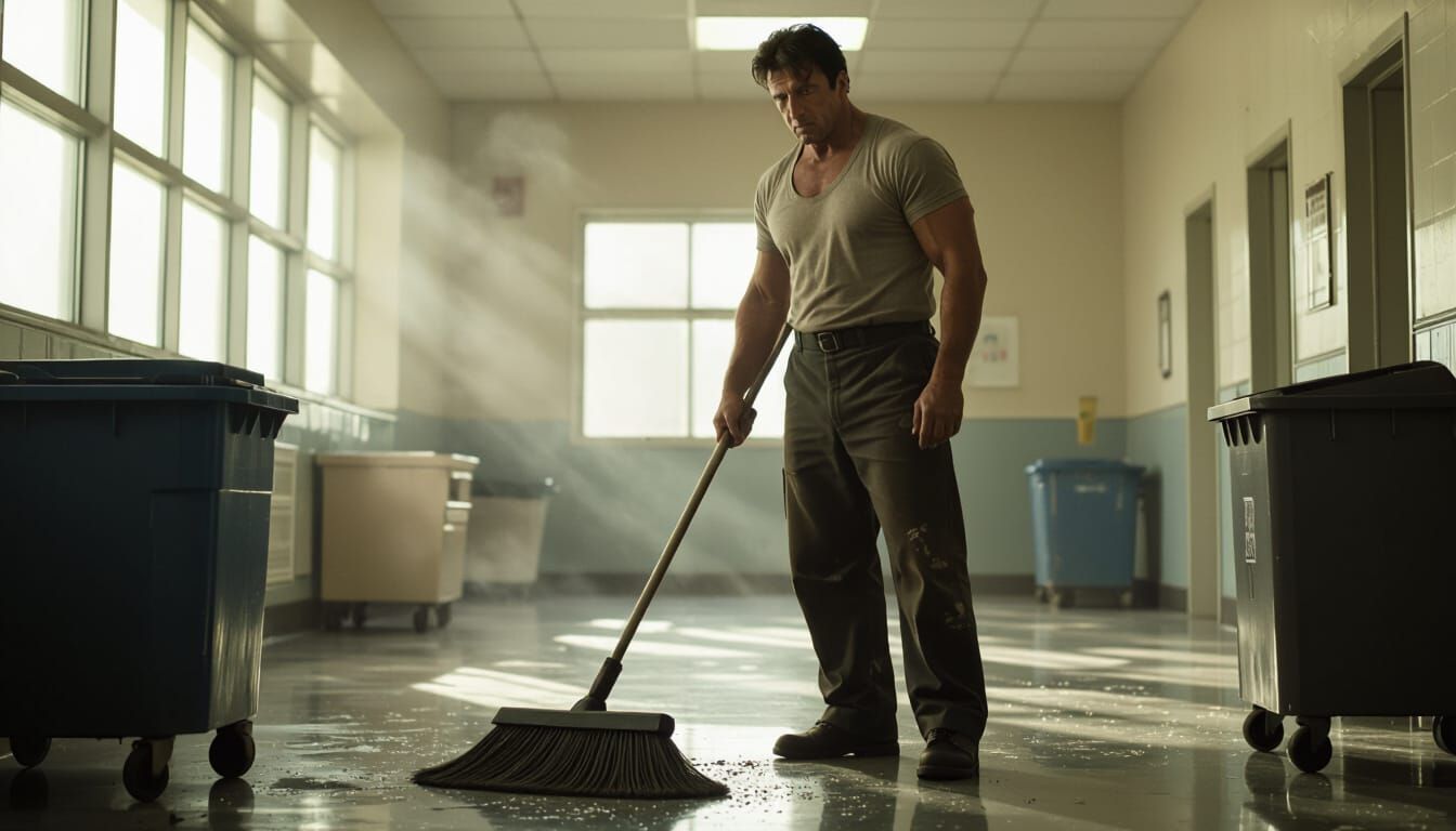 Sylvester Stallone as Janitor: Cinematic 35mm Film