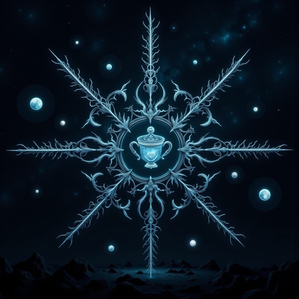 Alien Sigil of Spydertea in Cosmic Void