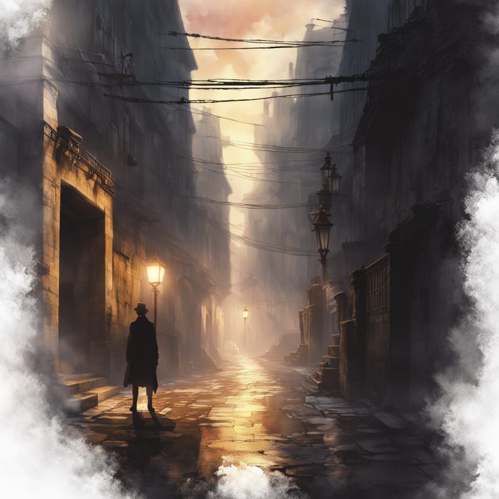 Moody Anime Masterpiece in Chiaroscuro Style