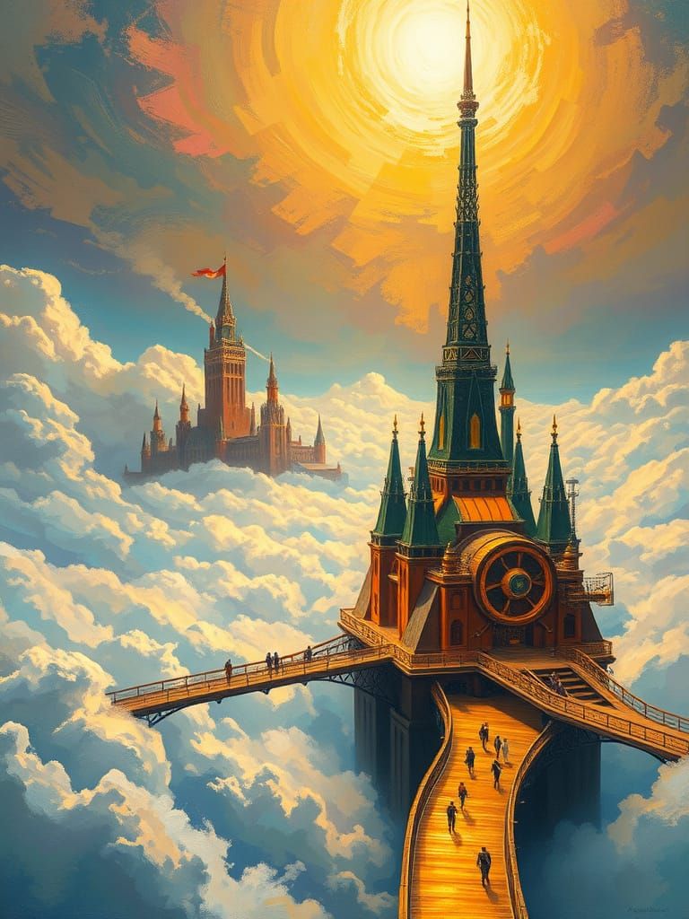 Celestial Metropolis of Shimmering Dreams