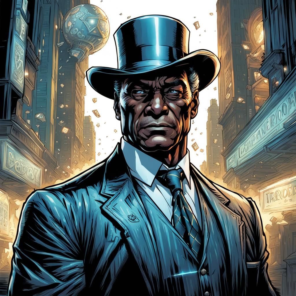 Professor Diamond in Comic Book Art Style