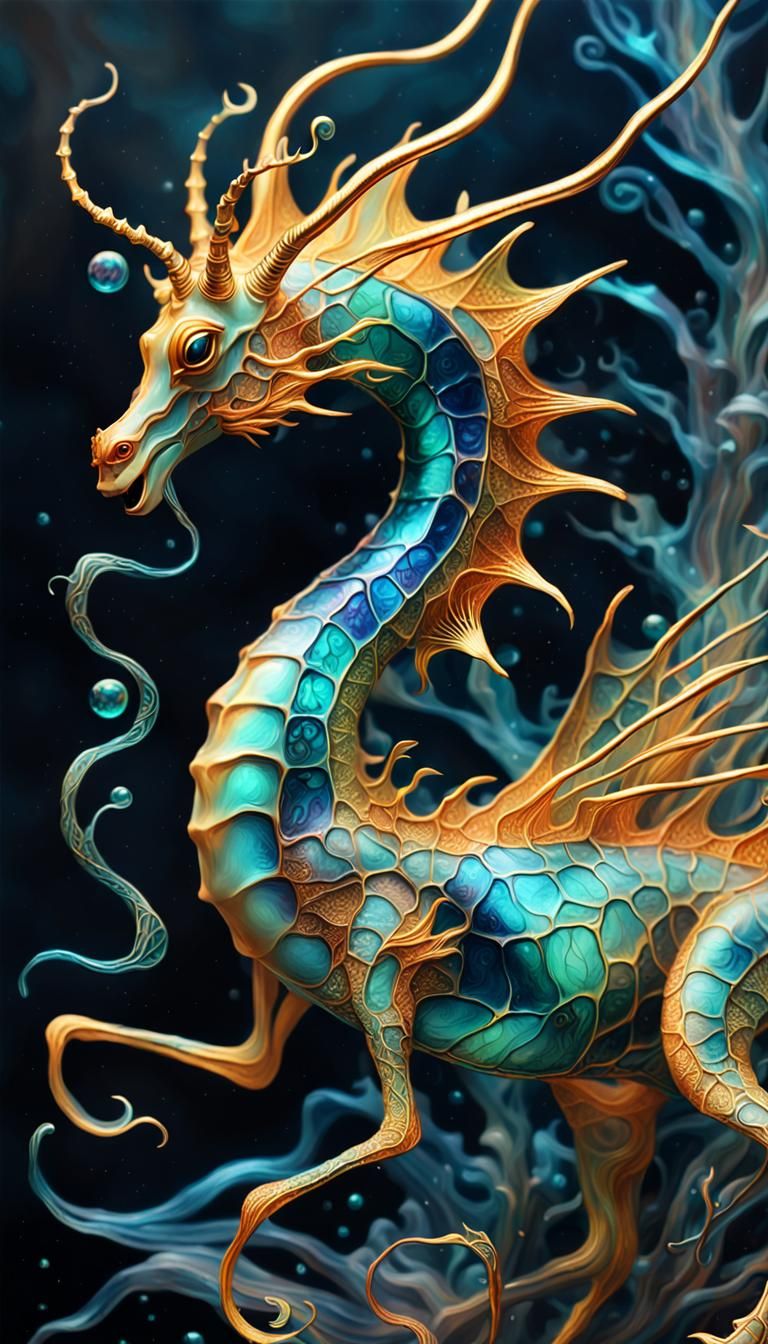 Iridescent Sea Dragon Concept Art