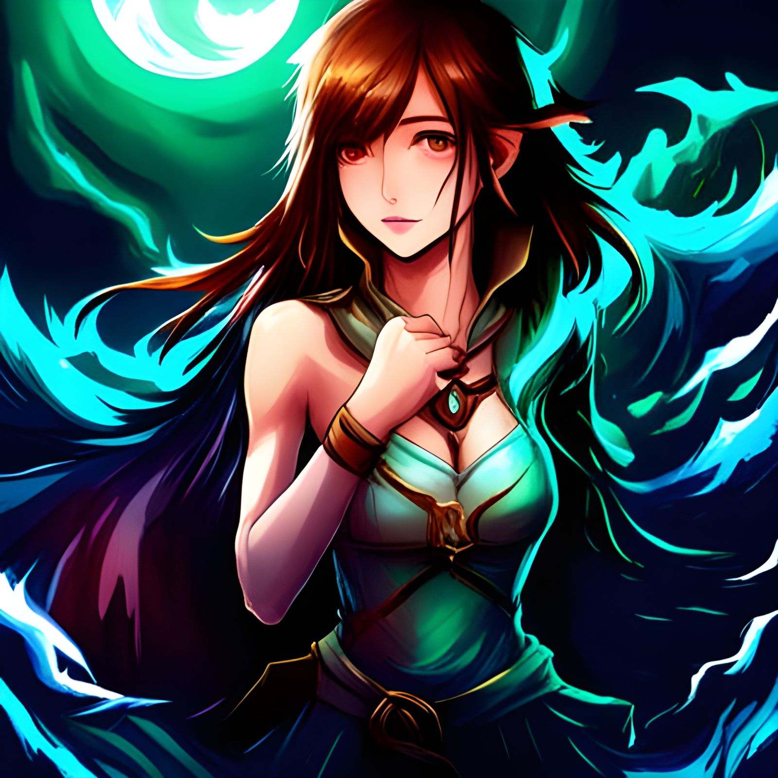 Beautiful Animal Girl, Goddess of the Hunt in Manhwa Style