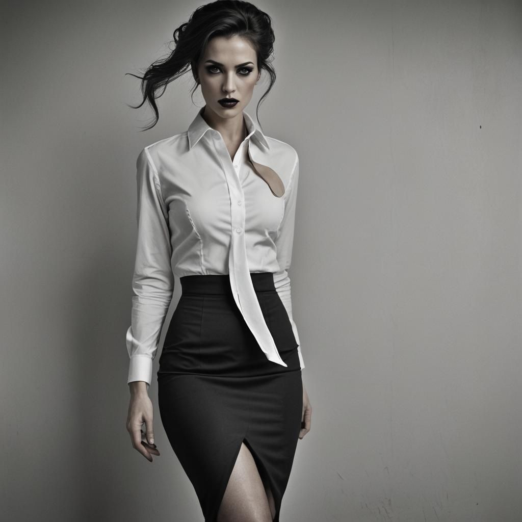 Classic Noir Femme Fatale Portrait