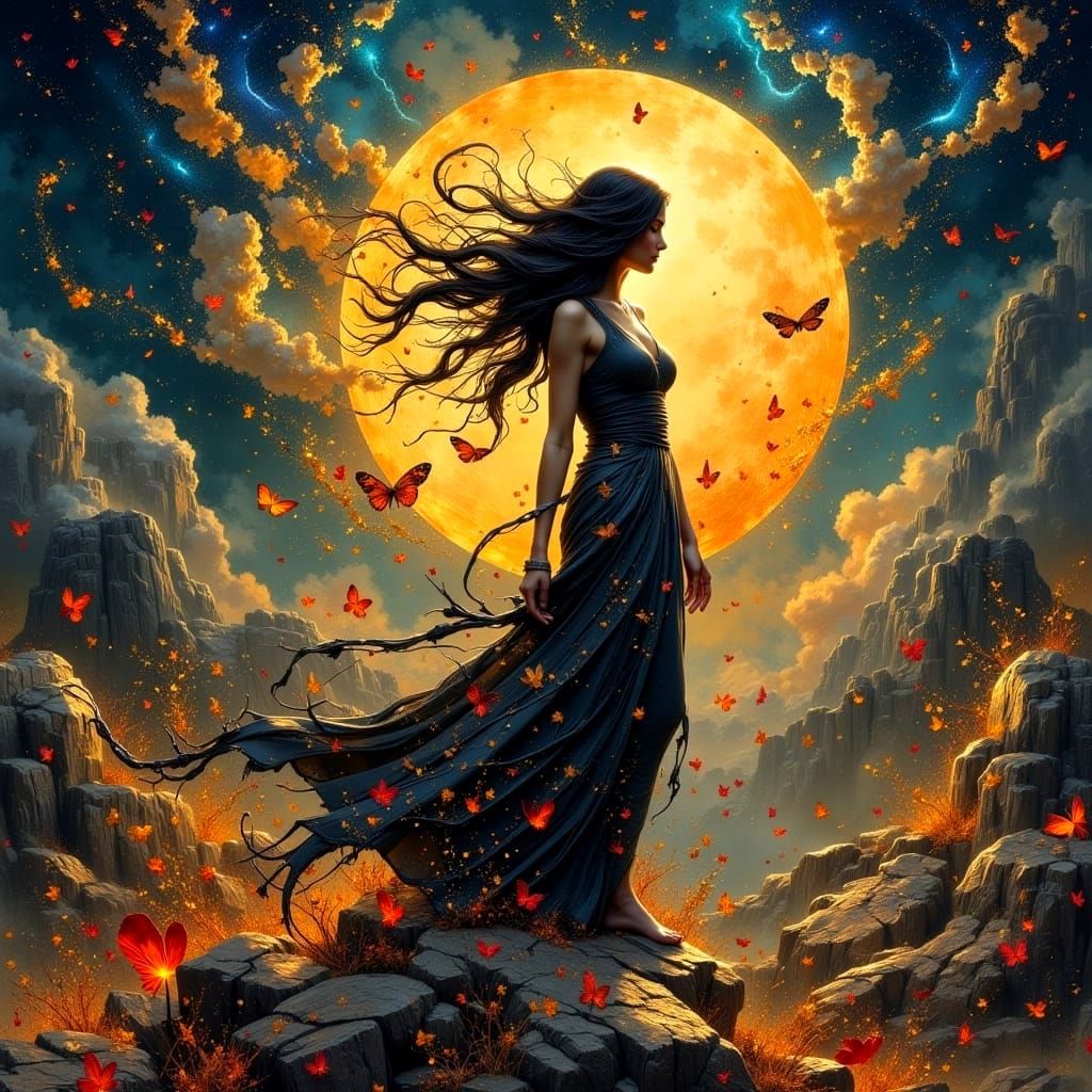 Wind Blows as Sun Rises: Impasto Oil Painting