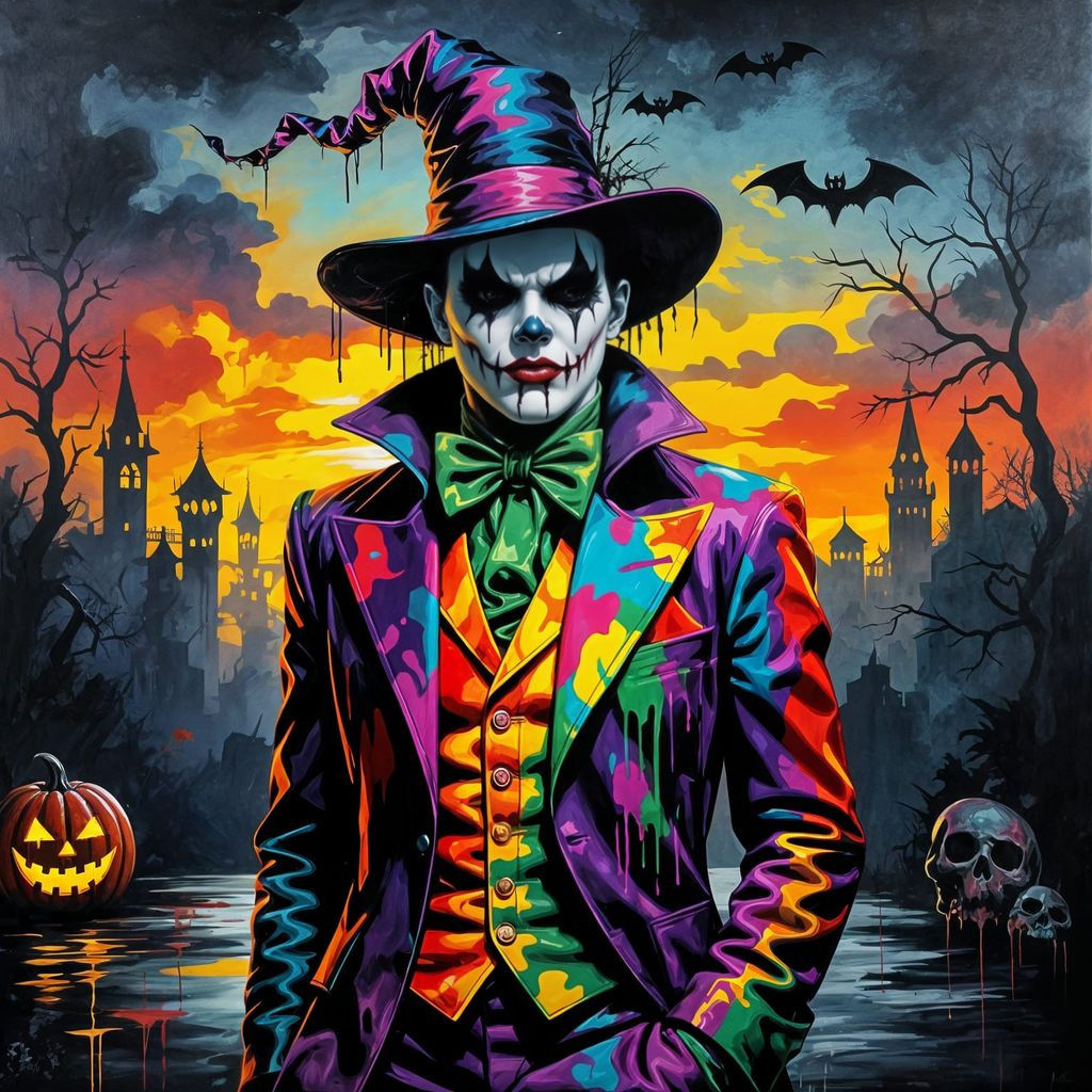 Twisted Halloween Costume in Graffiti Art Style
