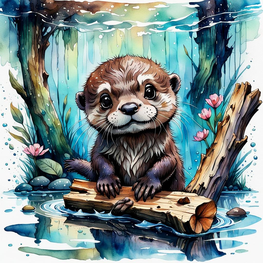 Whimsical otter