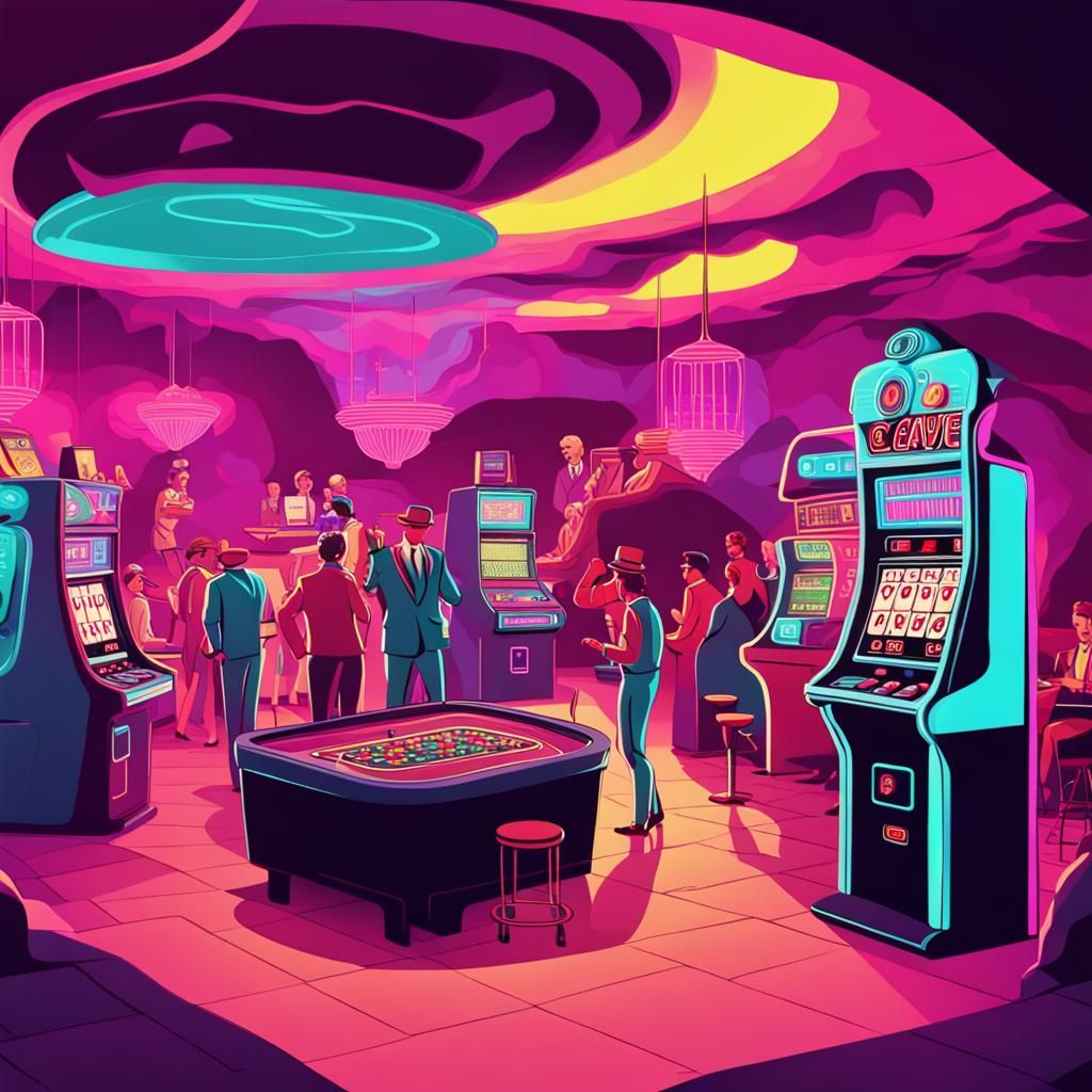 Synthwave Underground Casino with Retro Neon