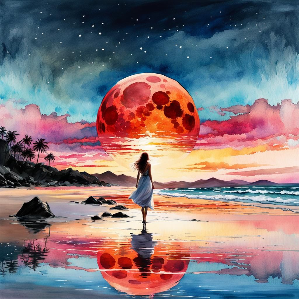 Under a Blood Moon Sky