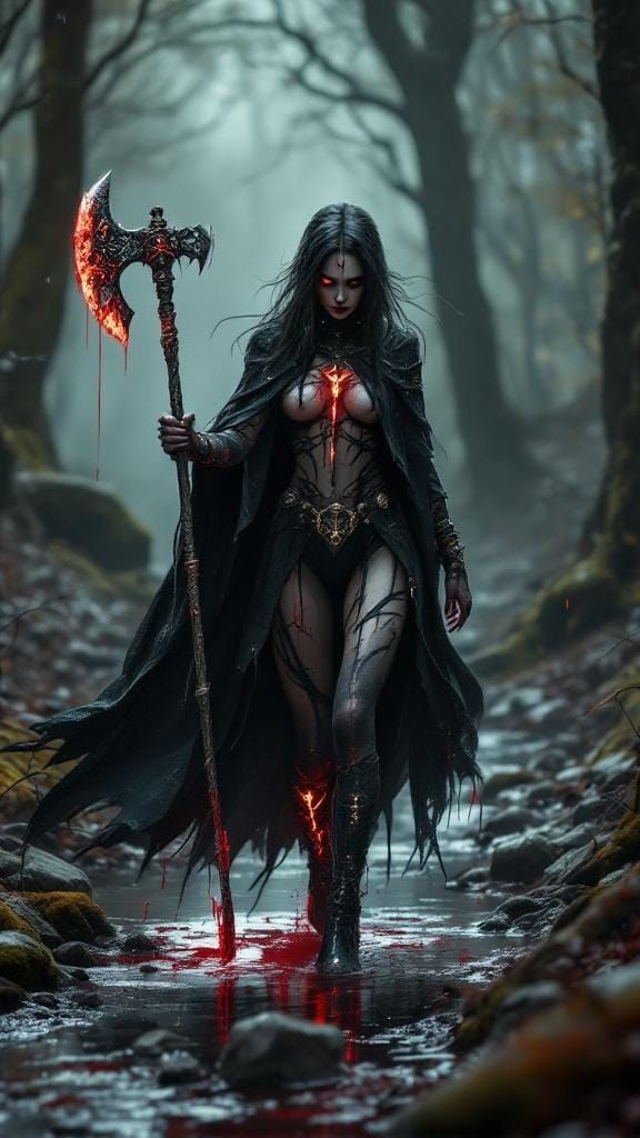 Battle-Worn Priestess Queen of the Forest