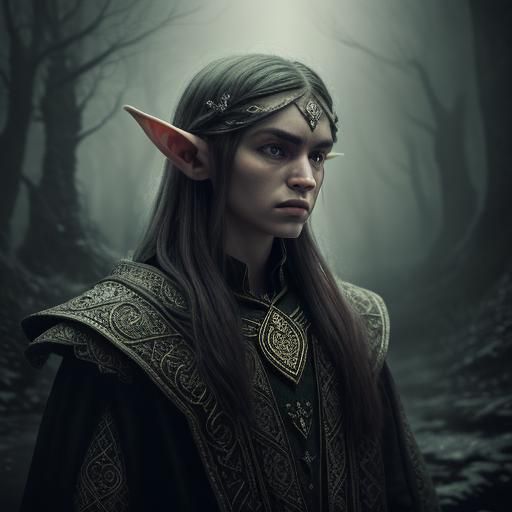 Hyperrealistic Elf Portrait with Intricate Details