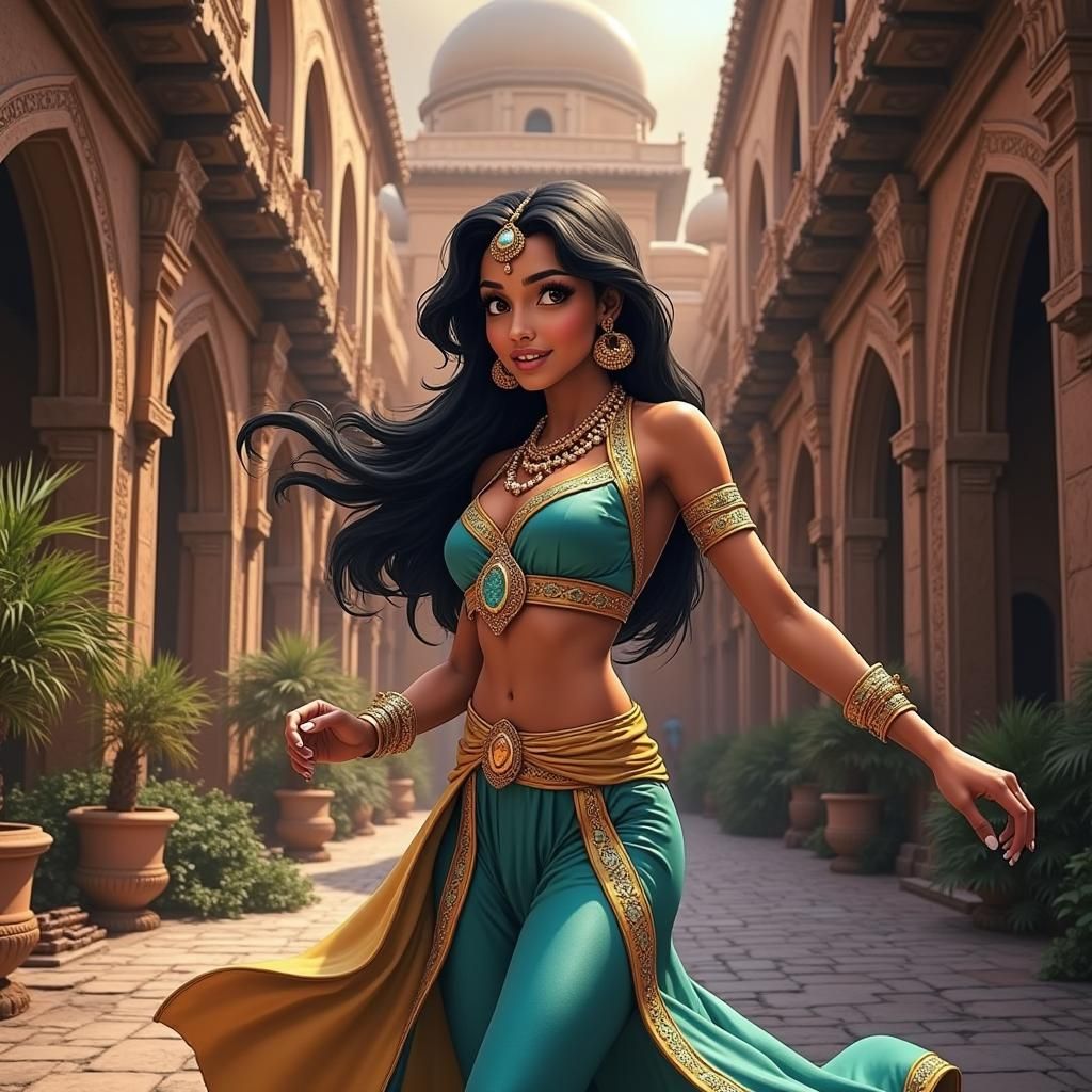 Princess Jasmine in Agrabah: Cinematic 8k Resolution