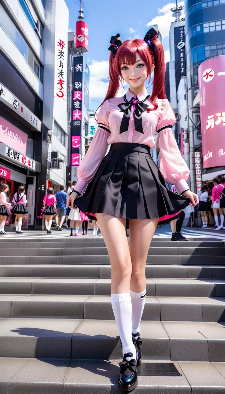 Anime Style Fashion Portrait in Shibuya