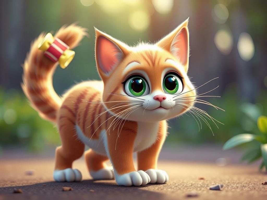 Pixar Style Female Cat in 3D Digital Art