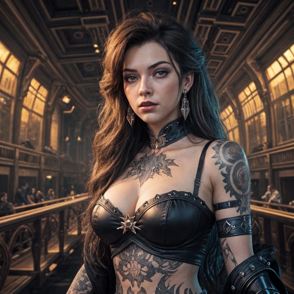 Heavy Metal Disney Princess Full Body Portrait