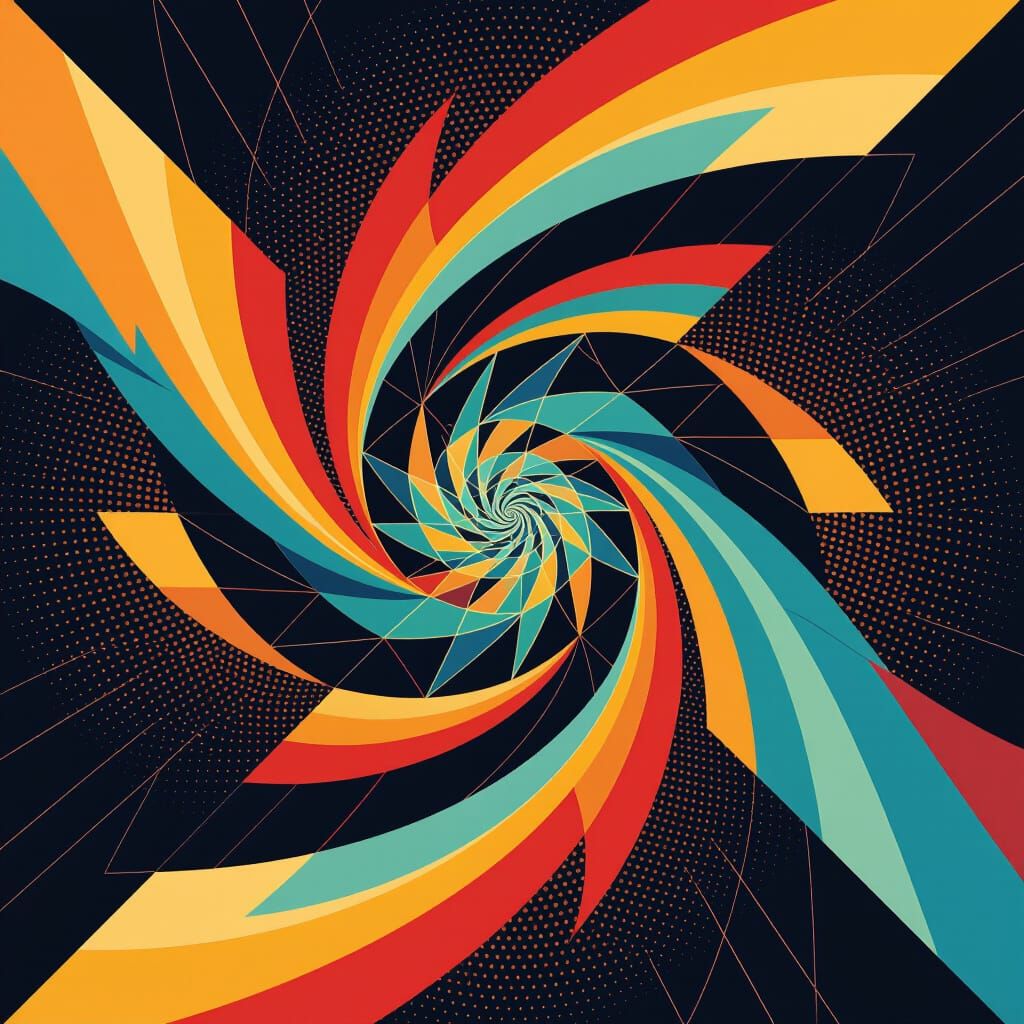 Music Tornado in Pop Art Style