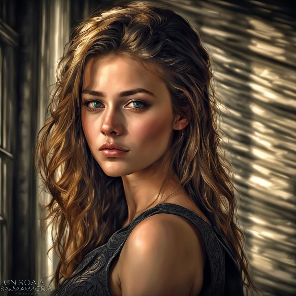 Dramatic Portrait of a Young Woman