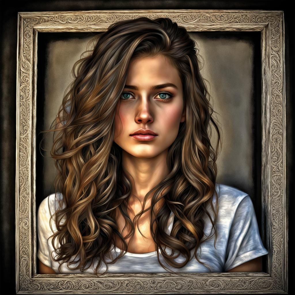 Dramatic Portrait of Young Woman in Dark Palette