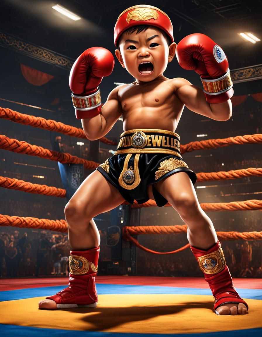 Angry Rottweiler Puppy Muay Thai Movie Poster