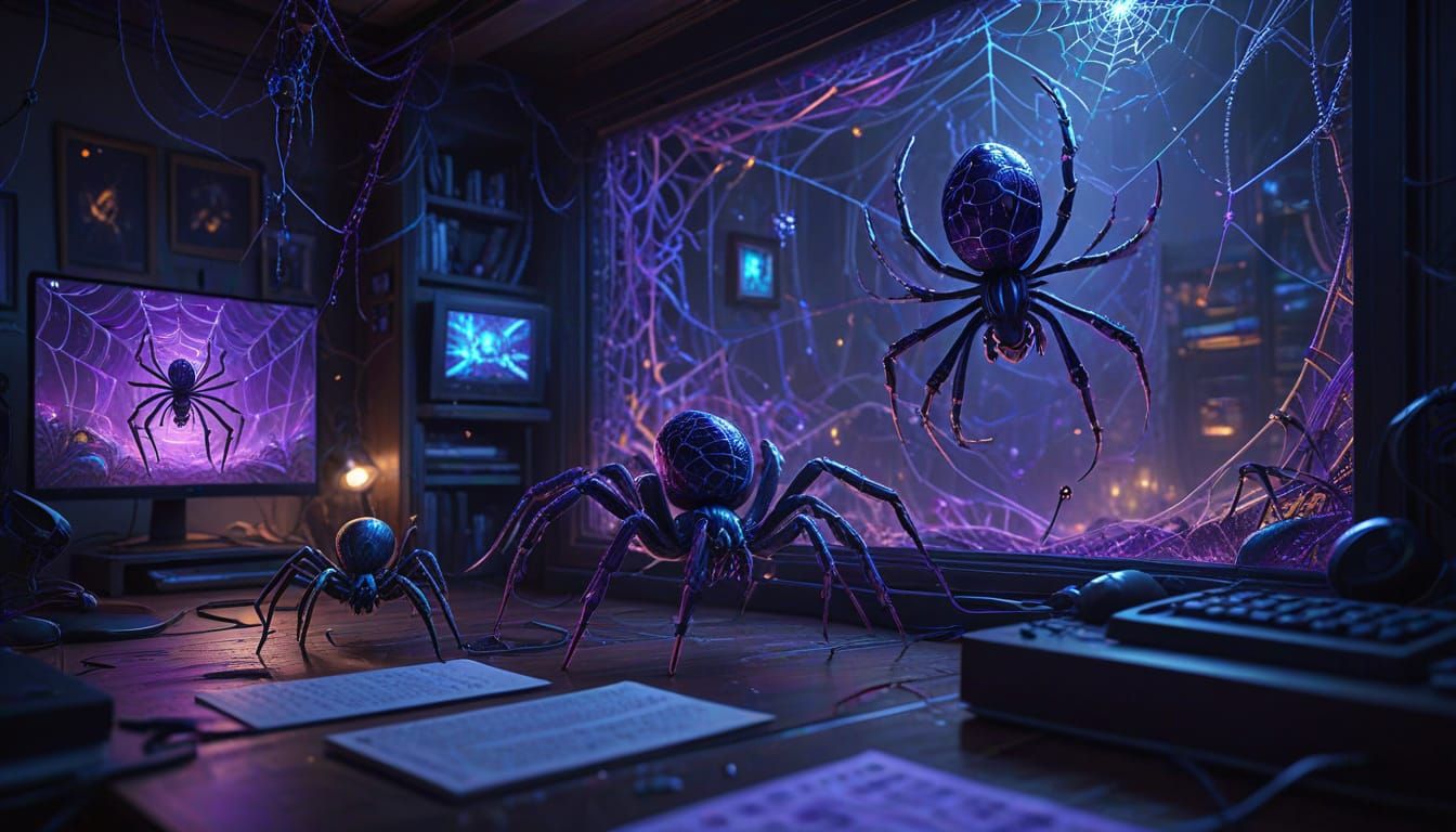 Spiders Attend Digital Webinar in Dark Academia Style