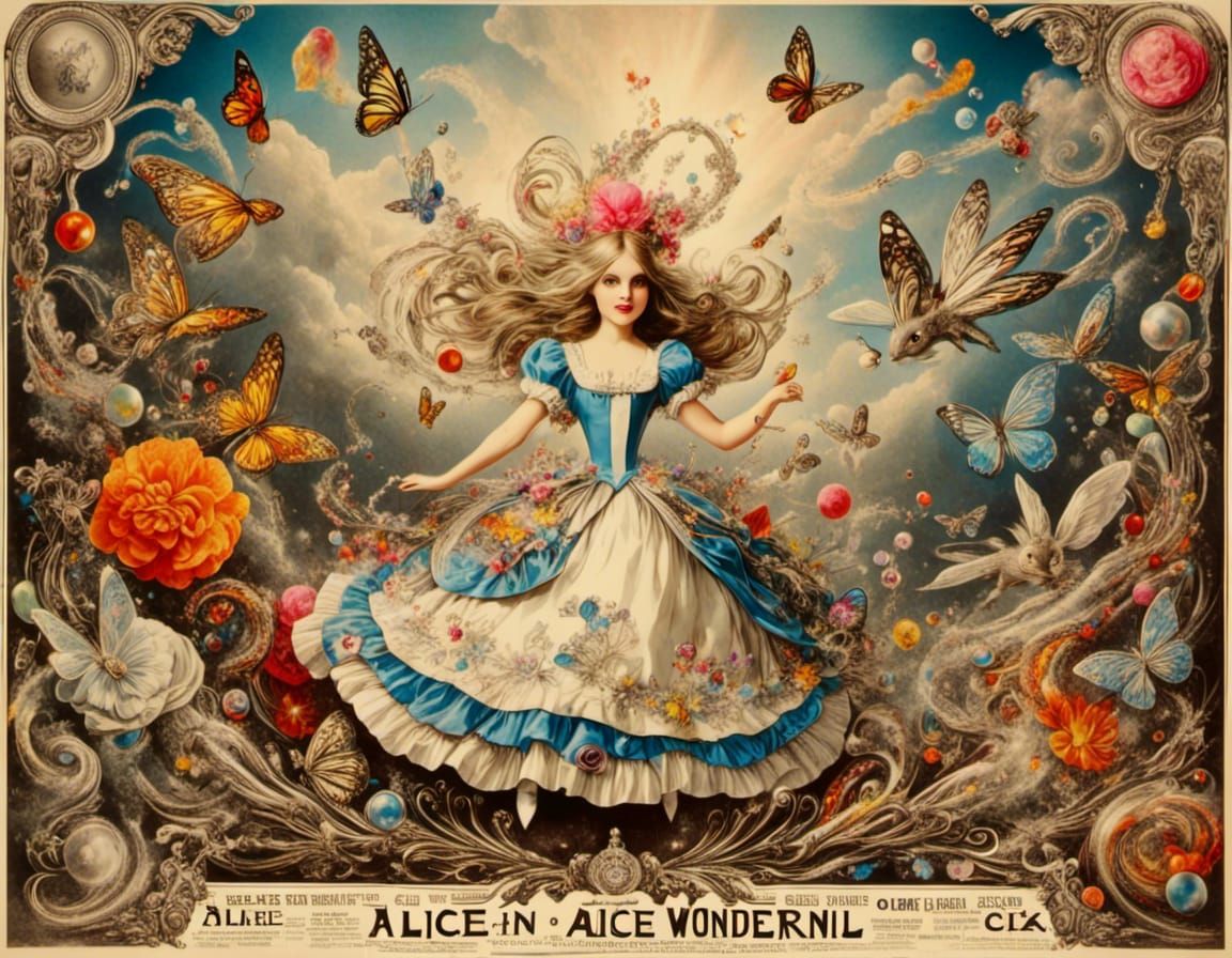 Vintage Alice in Wonderland Movie Poster Art