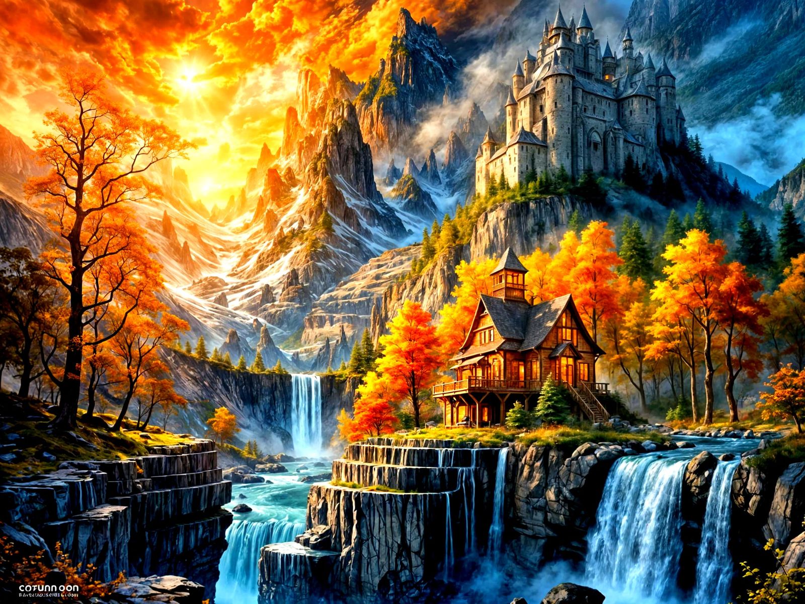 AI Art: Merging Two Distinct Landscapes Creatively