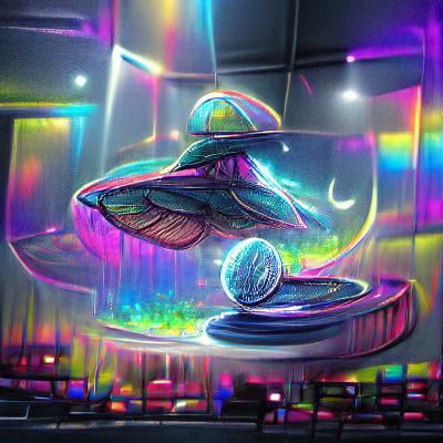 Holographic Flying Saucer in Space