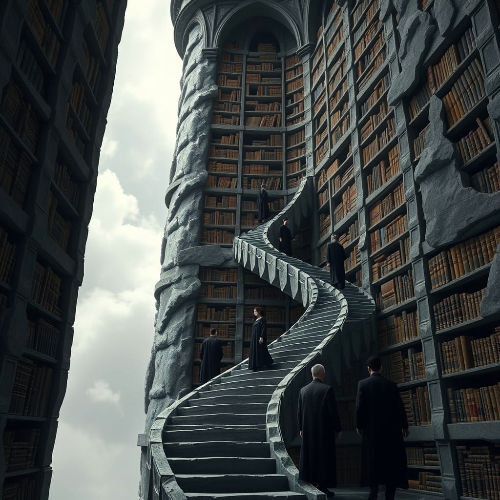 Mysterious Tower with Spiral Staircase
