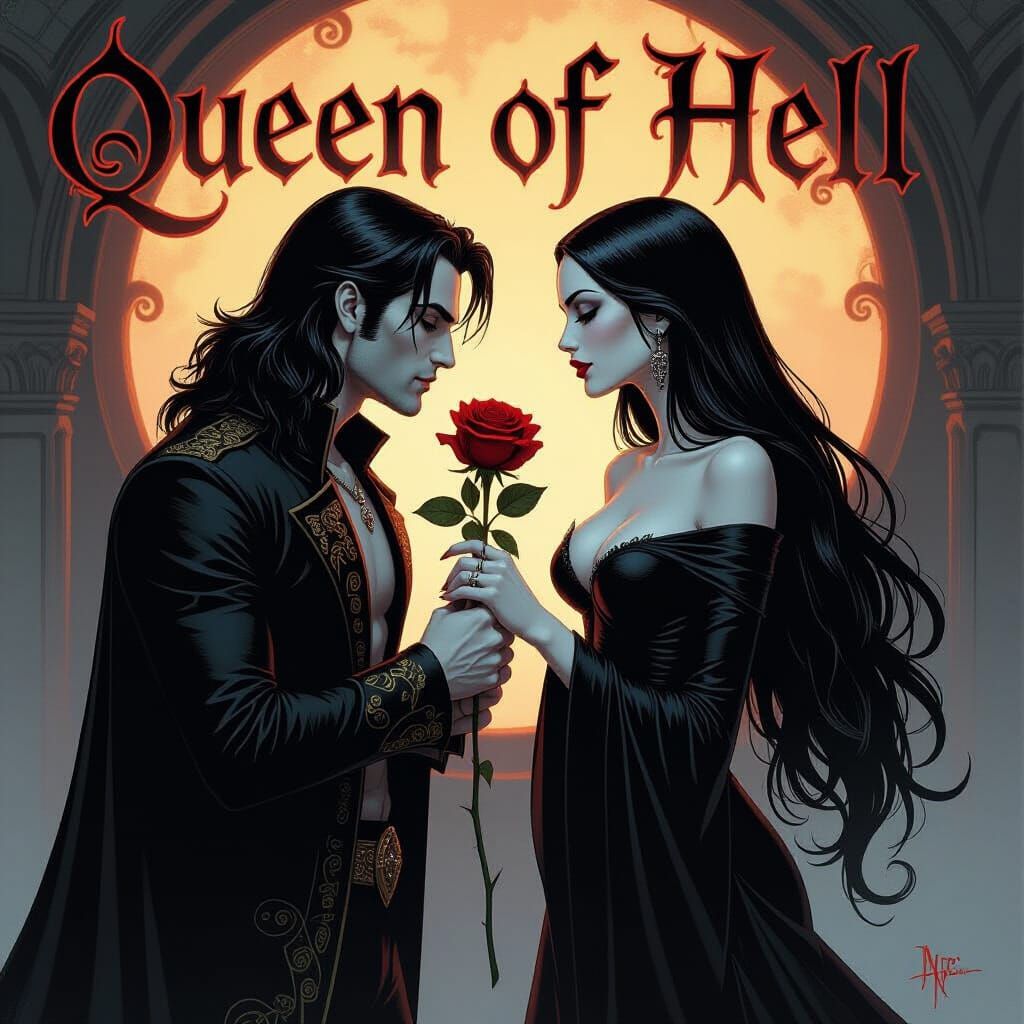 Lucifer Presents Lilith with a Black Rose