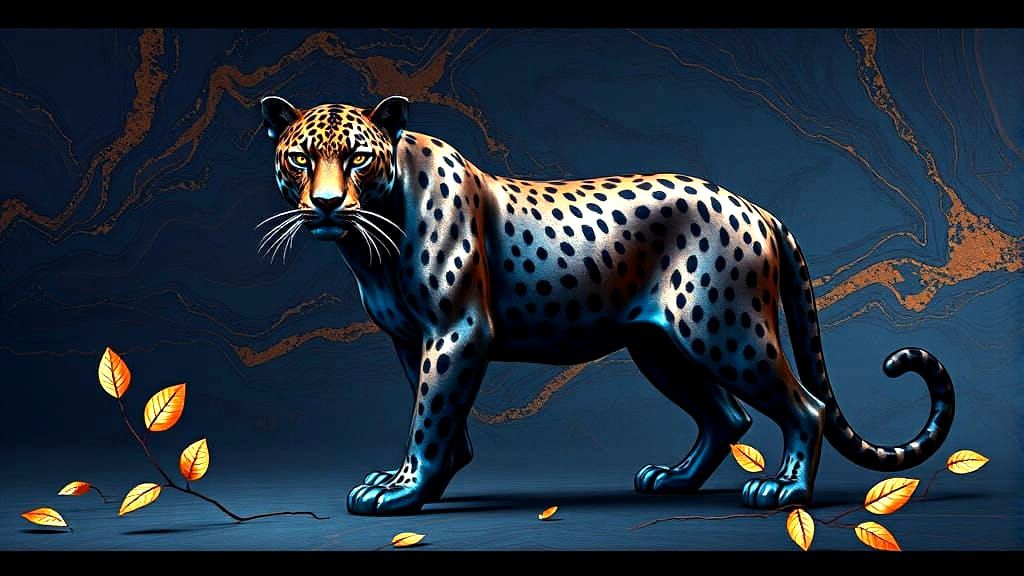 Glamorous Obsidian Jaguar Embodies Tundra Mystery