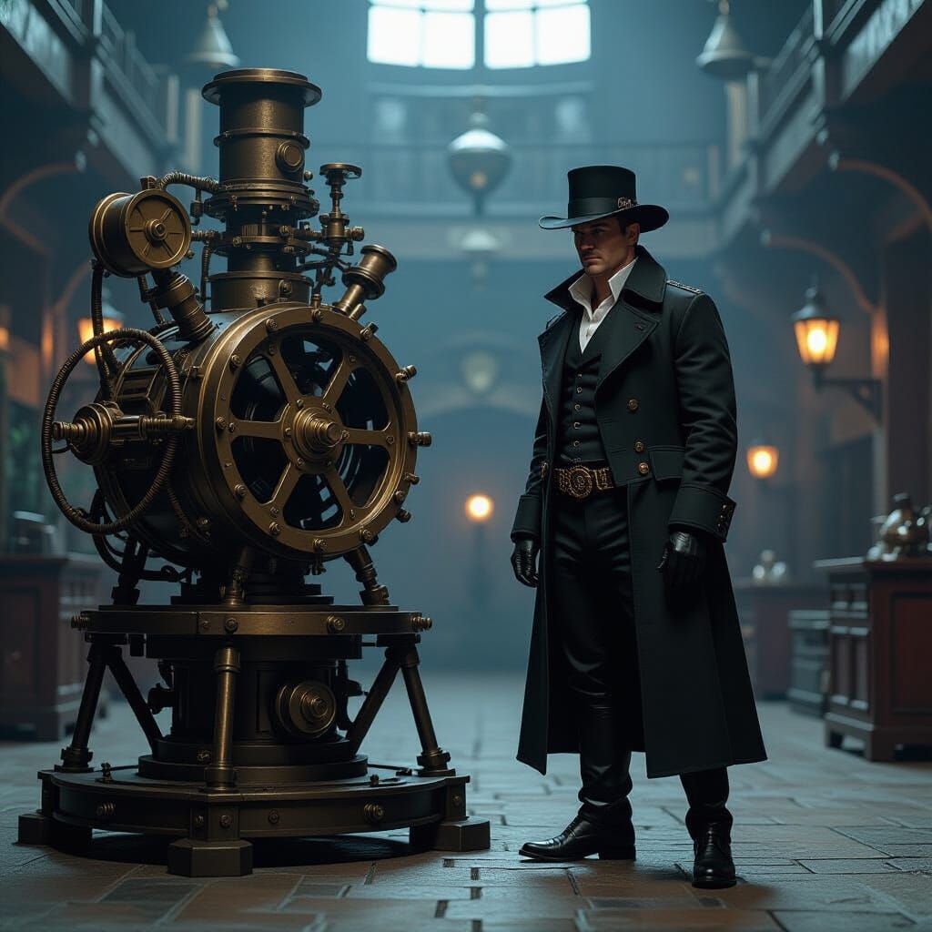 Steampunk Character Fusion: Neo, Fonzie, Mal Reynolds