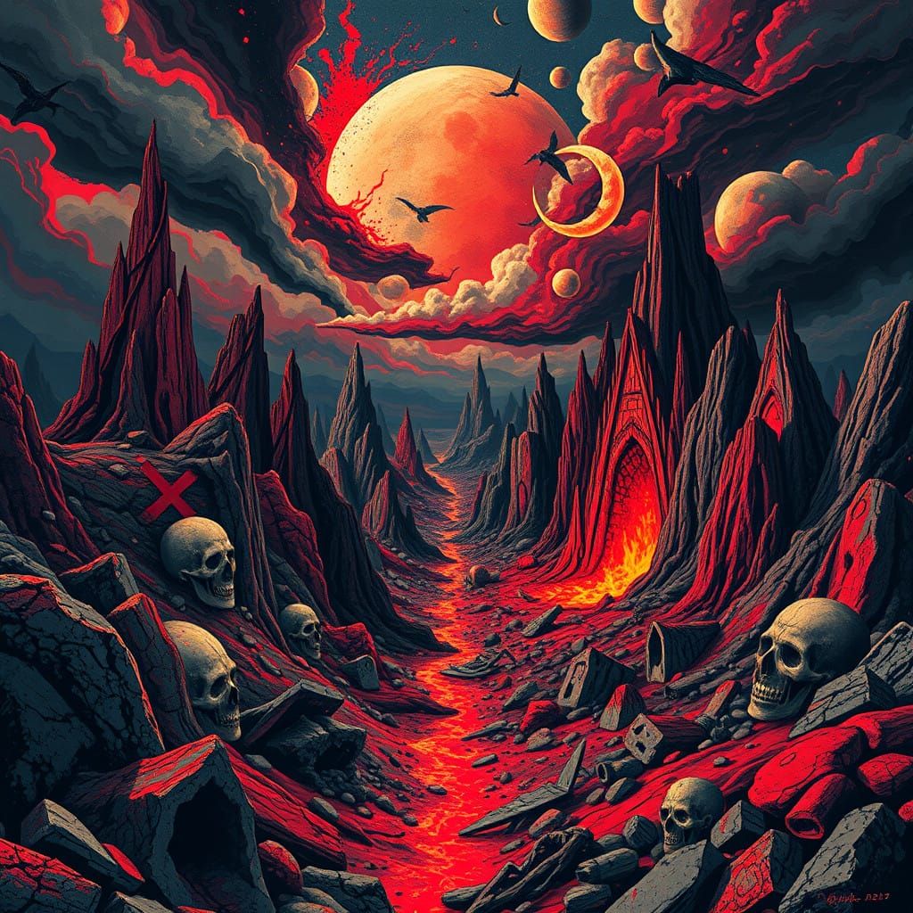 Asymmetrical Apocalypse in Vibrant, Triadic Colors