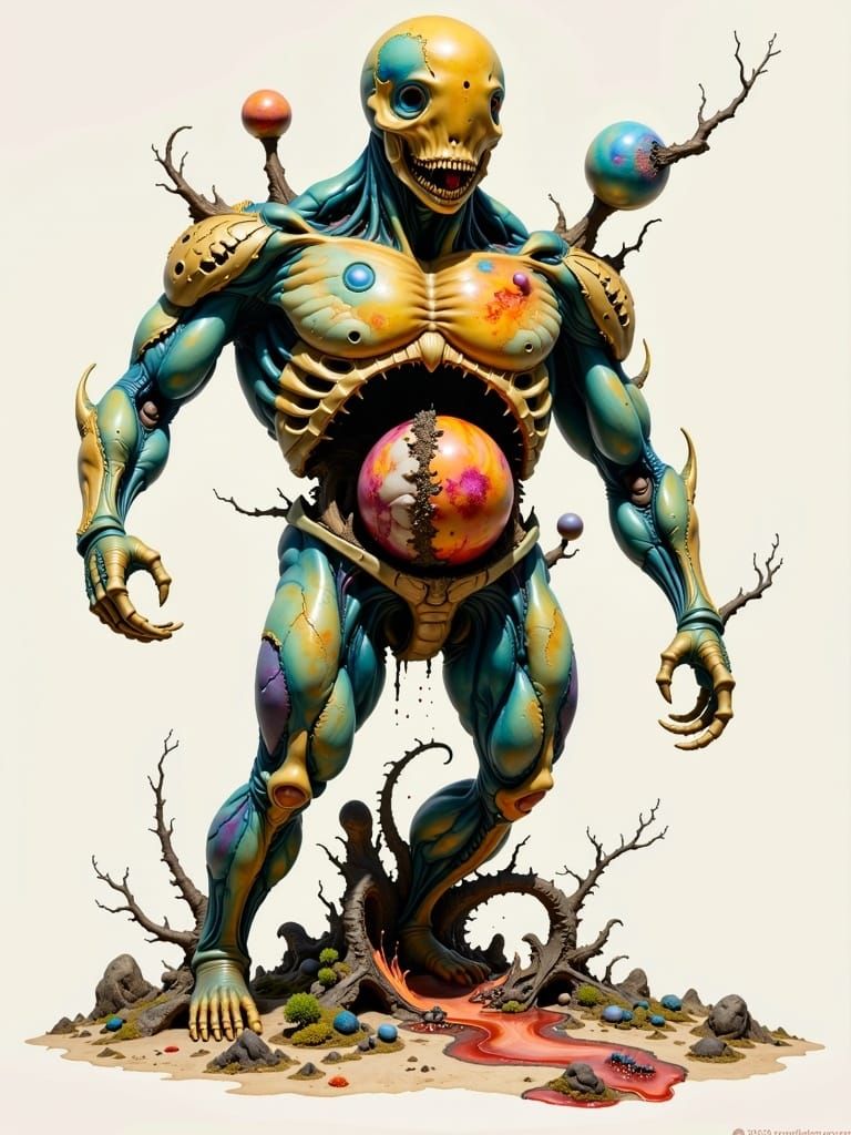 Grotesque Medical Monsters in Bosch-Inspired Hellscape